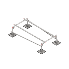 Опорная конструкция для установки оборудования TECHNORAPTOR STEELFOOT 1000х2000 тип 1 HD КМ-профиль (KM-TR-STF-SSEI-1000-2000-1 HD)