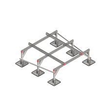 Опорная конструкция для установки оборудования TECHNORAPTOR STEELFOOT 1500х1500 тип 3 КМ-профиль (KM-TR-STF-SSEI-1500-1500-3)