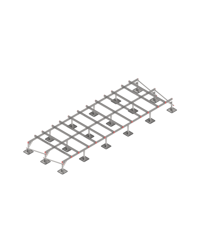 Опорная конструкция для установки оборудования TECHNORAPTOR STEELFOOT 6000х2000 КМ-профиль (KM-TR-STF-SSEI-6000-2000) в Комсомольске-на-Амуре Системы видеонаблюдения Pintop.ru