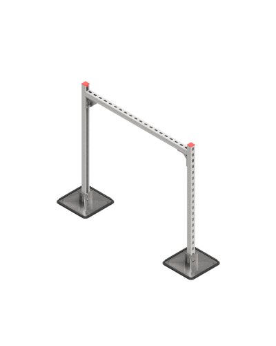 Опорная конструкция для горизонтальных прямоугольных воздуховодов и металлических лотков кабеленесущих систем TECHNORAPTOR STEELFOOT 1000х1000 КМ-профиль (KM-TR-STF-SSHRAD-1000-1000) в Комсомольске-на-Амуре Системы видеонаблюдения Pintop.ru