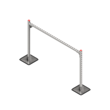 Опорная конструкция для горизонтальных прямоугольных воздуховодов и металлических лотков кабеленесущих систем TECHNORAPTOR STEELFOOT 1500х1000 HD КМ-профиль (KM-TR-STF-SSHRAD-1500-1000 HD)