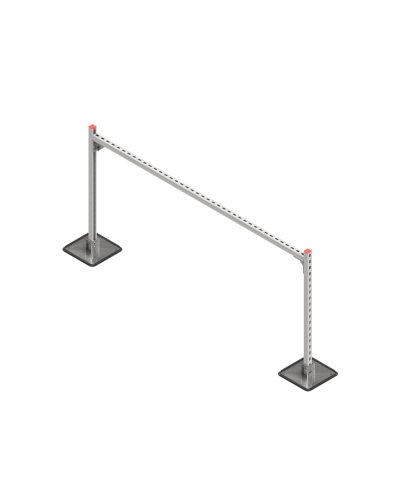 Опорная конструкция для горизонтальных прямоугольных воздуховодов и металлических лотков кабеленесущих систем TECHNORAPTOR STEELFOOT 2000х1000 КМ-профиль (KM-TR-STF-SSHRAD-2000-1000) в Комсомольске-на-Амуре Системы видеонаблюдения Pintop.ru