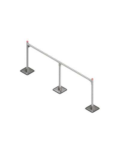 Опорная конструкция для горизонтальных прямоугольных воздуховодов и металлических лотков кабеленесущих систем TECHNORAPTOR STEELFOOT 2500х1000 КМ-профиль (KM-TR-STF-SSHRAD-2500-1000) в Комсомольске-на-Амуре Системы видеонаблюдения Pintop.ru