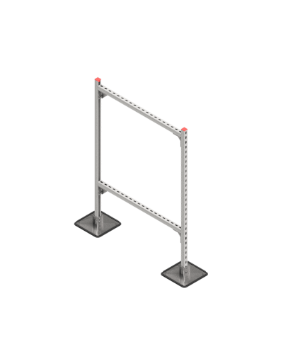 Опорная конструкция для горизонтальных прямоугольных воздуховодов и металлических лотков кабеленесущих систем TECHNORAPTOR STEELFOOT 1000х1500 КМ-профиль (KM-TR-STF-SSHRAD-1000-1500) в Комсомольске-на-Амуре Системы видеонаблюдения Pintop.ru