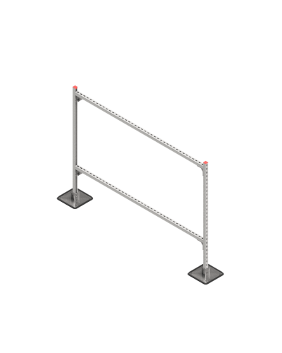 Опорная конструкция для горизонтальных прямоугольных воздуховодов и металлических лотков кабеленесущих систем TECHNORAPTOR STEELFOOT 2000х1500 КМ-профиль (KM-TR-STF-SSHRAD-2000-1500) в Комсомольске-на-Амуре Системы видеонаблюдения Pintop.ru