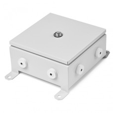 Коробка монтажная огнестойкая металлическая герметичная КМОМГ (4к х 2,5мм) 100х100х60 IP 54 (3 ввода) ПожТехКабель (076-401)