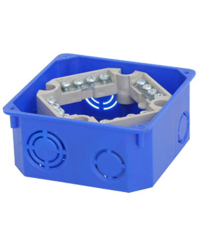 Коробка распаячная, для подштукатурного монтажа, с клеммником и крышкой, 110x110x50 (60шт/уп) ПожТехКабель 010-022 в Комсомольске-на-Амуре Распределительные коробки Pintop.ru