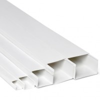 Кабель-канал 40x25x2000, двойной замок, белый (ПожТехКабель)