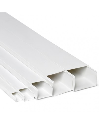 Кабель-канал 40x25x2000, двойной замок, белый (ПожТехКабель) в Комсомольске-на-Амуре Кабель-канал Pintop.ru