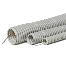 Труба гофр. тяжелая самозатух. ТГТ СЗПВХ 25 мм с зондом (50 м) ПожТехКабель 710-003