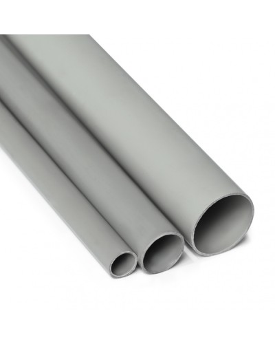 Труба гладкая самозатухающая ПВХ д.40 мм (3м) цвет серый ПожТехКабель 712-005 в Комсомольске-на-Амуре Гладкая труба Pintop.ru