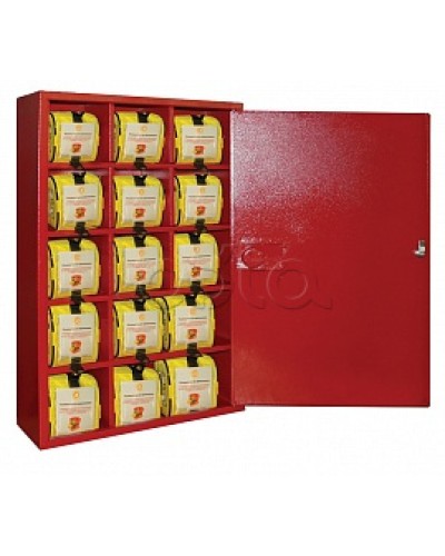 Футляр металлический секционный ПОЖТЕХНИКА ФМС-15 закрытый, красный в Комсомольске-на-Амуре Пожарные шкафы Pintop.ru