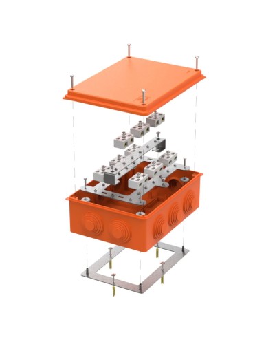 Коробка огнест. 200х150х75 (5 шт/кор) Промрукав (40-0320-FR6.0-4-18-Р) в Комсомольске-на-Амуре Распределительные коробки Pintop.ru