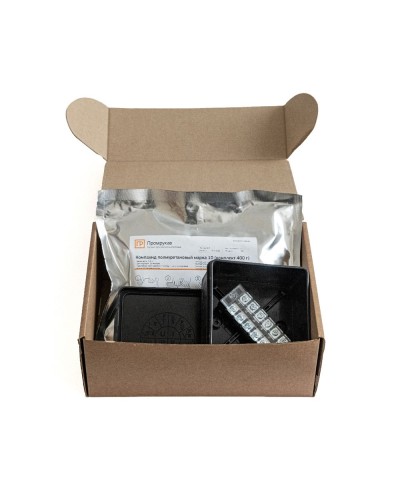 Коробка распред. двухкомп. (HF) 100х100х50 черная Промрукав (PR80.0179) в Комсомольске-на-Амуре Распределительные коробки Pintop.ru