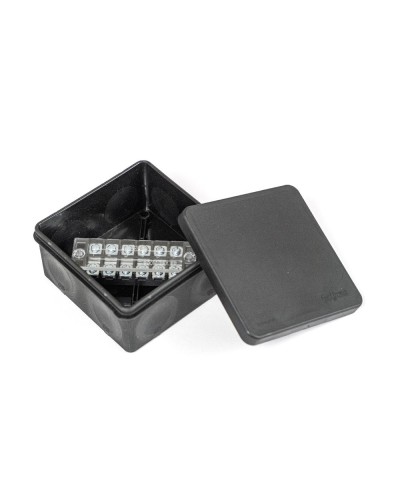 Коробка распред. двухкомп. (HF) 100х100х50 черная Промрукав (PR80.0173) в Комсомольске-на-Амуре Распределительные коробки Pintop.ru