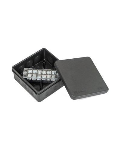 Коробка распред. двухкомп. (HF) 100х100х40 черная Промрукав (PR80.0171) в Комсомольске-на-Амуре Распределительные коробки Pintop.ru