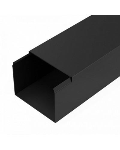 Кабель-канал черный 2-й замок в п/э 80х60 мм (8 м/уп) Промрукав (PR03.0220) в Комсомольске-на-Амуре Огнестойкие кабельные линии Pintop.ru