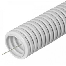 Труба гофрированная ПВХ легкая 350 Н серая с/з д20 (50м/уп) Промрукав (PR.012031м)