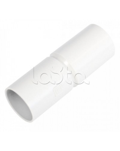 Патрубок-муфта белая д16 (100шт/1200шт уп/кор) Промрукав (PR.01716б) в Комсомольске-на-Амуре Повороты, муфты, тройники Pintop.ru