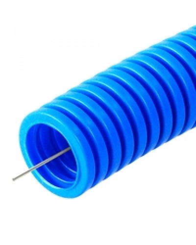 Труба гофрированная ПП лёгкая 350 Н не распространяющая горение с/з синяя д16 (100м/5500м/ уп/пал) Промрукав PR02.0075 в Комсомольске-на-Амуре Труба гофрированная Pintop.ru