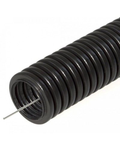 Труба гофрированная ПНД легкая 350 Н безгалогенная (HF) стойкая к ультрафиолету черная с/з д16 (25м/уп) Промрукав (PR02.0121) в Комсомольске-на-Амуре Труба гофрированная Pintop.ru
