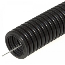 Труба гофрированная ПНД легкая 350 Н безгалогенная (HF) стойкая к ультрафиолету черная с/з д32 (10м/уп) Промрукав (PR02.0128)