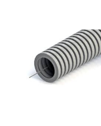 Труба гофрированная ПНД лёгкая 350 Н безгалогенная (HF) стойкая к ультрафиолету серая с/з д50 (15м/660м уп/пал) Промрукав PR02.0134 в Комсомольске-на-Амуре Труба гофрированная Pintop.ru