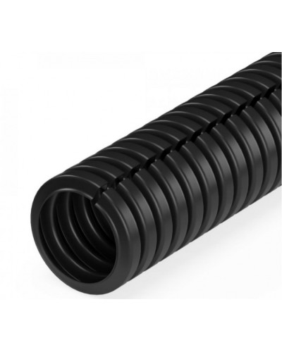 Труба гофрированная ПП лёгкая 350 Н безгалогенная (HF) разрезная черная д16 (10м/уп) Промрукав (PR02.0243) в Комсомольске-на-Амуре Труба гофрированная Pintop.ru