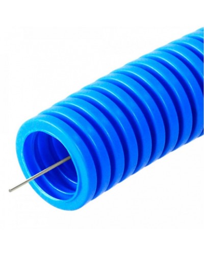 Труба гофрированная ПП лёгкая 350 Н не распространяющая горение синяя д32 (10м/уп) Промрукав (PR02.0256) в Комсомольске-на-Амуре Труба гофрированная Pintop.ru