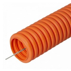 Труба гофрированная ПНД тяжёлая 750 Н безгалогенная (HF) оранжевая с/з д32 (25м/1375м уп/пал) Промрукав (PR.023241о)