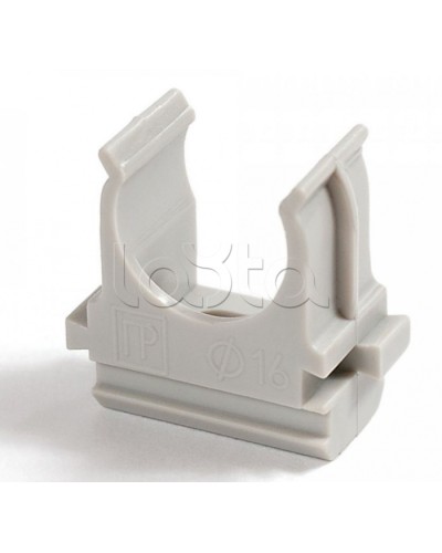 Крепеж-клипса для труб АБС-пластик в п/э д16 (100шт/2000шт уп/кор) Промрукав (PR.02616) в Комсомольске-на-Амуре Держатели, клипсы, скобы Pintop.ru