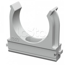 Крепеж-клипса для труб АБС-пластик в п/э д40 (15шт/300шт уп/кор) Промрукав (PR.02640)