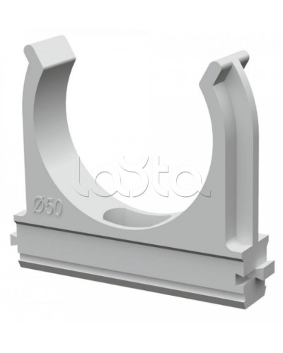 Крепеж-клипса для труб АБС-пластик в п/э д50 (10шт/200шт уп/кор) Промрукав (PR.02650) в Комсомольске-на-Амуре Держатели, клипсы, скобы Pintop.ru