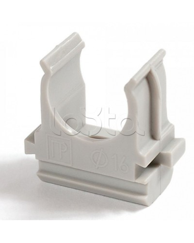 Крепеж-клипса для труб Полистирол д25 (10шт/500шт уп/кор) Промрукав (PR.02725м) в Комсомольске-на-Амуре Держатели, клипсы, скобы Pintop.ru