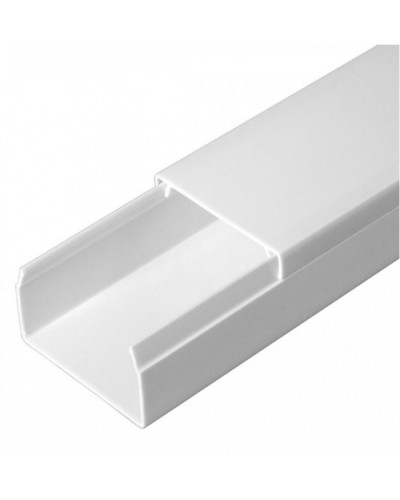 Кабель-канал белый 2-й замок в п/э 40х25 (24 м/уп) Промрукав (PR03.0053) в Комсомольске-на-Амуре Кабель-канал Pintop.ru