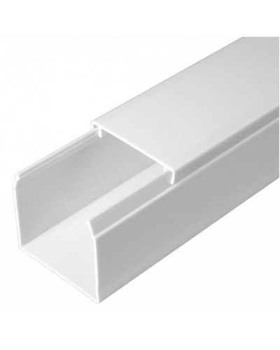 Кабель-канал белый 2-й замок в п/э 40х40 (24 м/уп) Промрукав (PR03.0054) в Комсомольске-на-Амуре Кабель-канал Pintop.ru