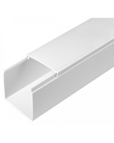 Кабель-канал белый 2-й замок в п/э 60х60 (12 м/уп) Промрукав (PR03.0056) в Комсомольске-на-Амуре Кабель-канал Pintop.ru