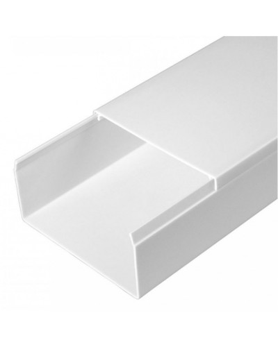 Кабель-канал белый 2-й замок в п/э 80х40 (12 м/уп) Промрукав (PR03.0057) в Комсомольске-на-Амуре Кабель-канал Pintop.ru