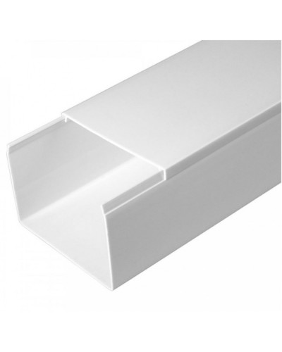 Кабель-канал белый 2-й замок в п/э 80х60 (8 м/уп) Промрукав (PR03.0058) в Комсомольске-на-Амуре Кабель-канал Pintop.ru