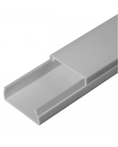 Кабель-канал серый RAL 7035 2-й замок в п/э 40х16 (56м/уп) Промрукав (PR03.0074) в Комсомольске-на-Амуре Кабель-канал Pintop.ru