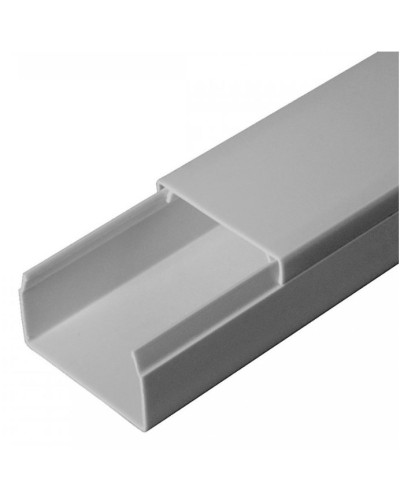 Кабель-канал серый RAL 7035 2-й замок в п/э 40х40 (60м/уп) Промрукав (PR03.0076) в Комсомольске-на-Амуре Кабель-канал Pintop.ru