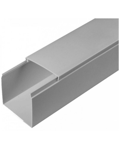 Кабель-канал серый RAL 7035 2-й замок в п/э 60х60 (24м/уп) Промрукав (PR03.0078) в Комсомольске-на-Амуре Кабель-канал Pintop.ru