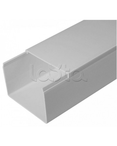 Кабель-канал серый RAL 7035 2-й замок в п/э 80х60 (18м/уп) Промрукав (PR03.0080) в Комсомольске-на-Амуре Кабель-канал Pintop.ru