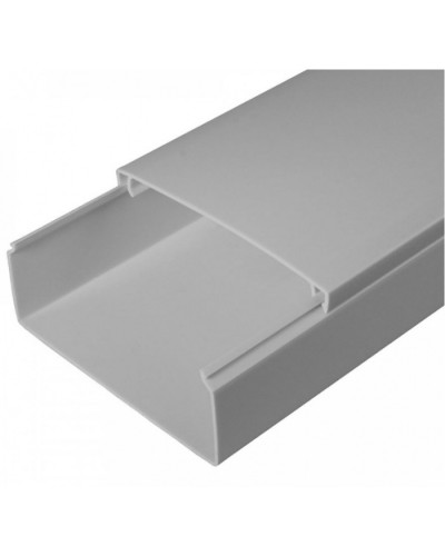 Кабель-канал серый RAL 7035 2-й замок в п/э 100х40 (24м/уп) Промрукав (PR03.0081) в Комсомольске-на-Амуре Кабель-канал Pintop.ru