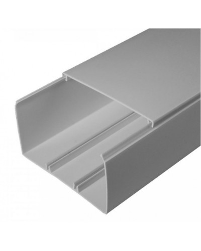 Кабель-канал серый RAL 7035 2-й замок в п/э 100х60 (16м/уп) Промрукав (PR03.0082) в Комсомольске-на-Амуре Кабель-канал Pintop.ru