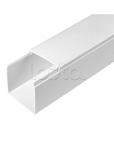 Кабель-канал белый 2-й замок в п/э 60х60 (24м/уп) Промрукав PR.0325213 в Комсомольске-на-Амуре Кабель-канал Pintop.ru