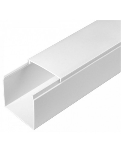 Кабель-канал белый 2-й замок в г/к 60х60 (24м/уп) Промрукав (PR.056060) в Комсомольске-на-Амуре Кабель-канал Pintop.ru
