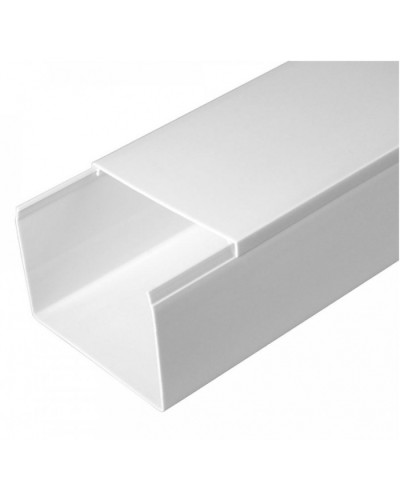 Кабель-канал белый 2-й замок в п/э 80х60 (18м/уп) Промрукав (PR.0580601) в Комсомольске-на-Амуре Кабель-канал Pintop.ru