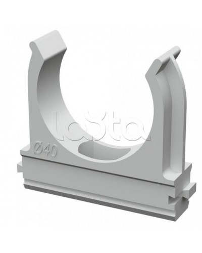 Крепеж-клипса для труб АБС-пластик в карт д40 (30шт/300шт уп/кор) Промрукав (PR.0640) в Комсомольске-на-Амуре Держатели, клипсы, скобы Pintop.ru