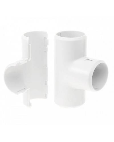 Тройник разборный белый д20 (50шт/600шт уп/кор) Промрукав (PR.07320б) в Комсомольске-на-Амуре Повороты, муфты, тройники Pintop.ru